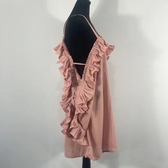 New Pretty Angel Pink,Baby doll dress, Tunic,Open shoulder,Ruffle,Large - Picture 5 of 12